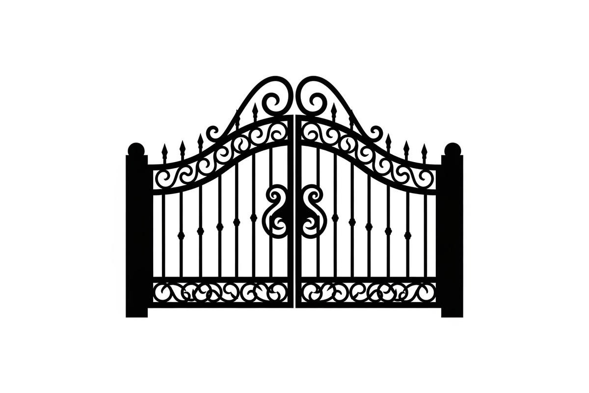 Ornate Wrought Iron Gate Vector Bund, an Illustration by Designs_River (Photo 43 of 47)