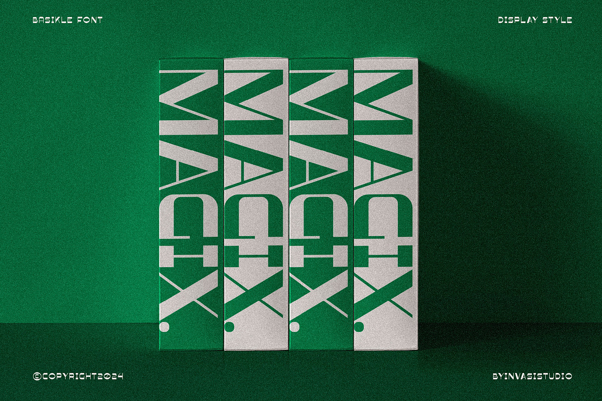 Basikle - Retro Reverse Contrast, a Sans Serif Font by Invasi Studio (Photo 9 of 11)