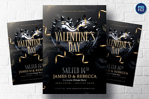 Valentine's Day Flyer Template, a Flyer Template by Rome B Creation