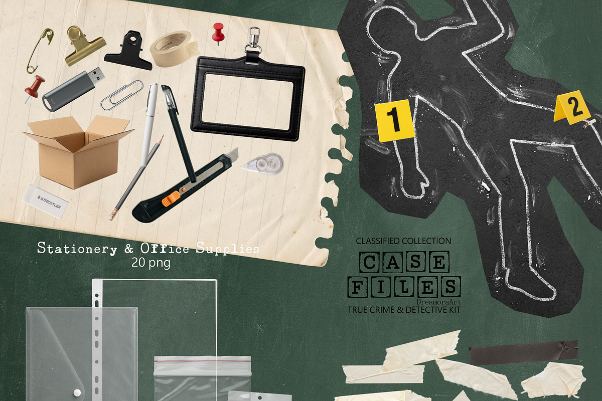 CASE FILES True Crime Detective Kit, an Object Graphic by DreamoraArt (Photo 5 of 8)