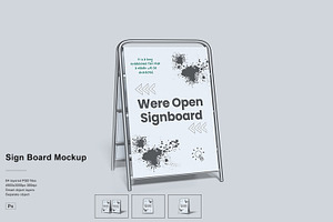 Sign Board Mockup, a Mockup by NyakBiett