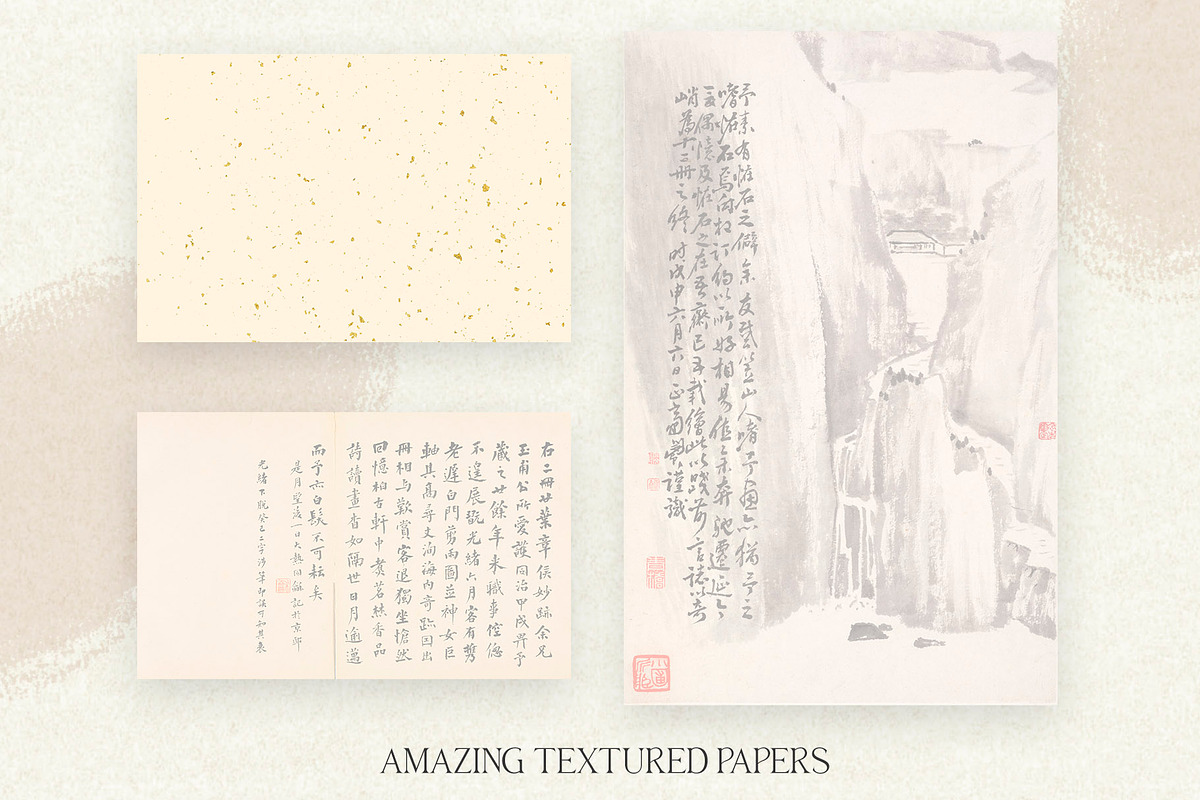 Ikigai Oriental Vintage Design Set, an Object Graphic by Beauty Drops (Photo 9 of 12)