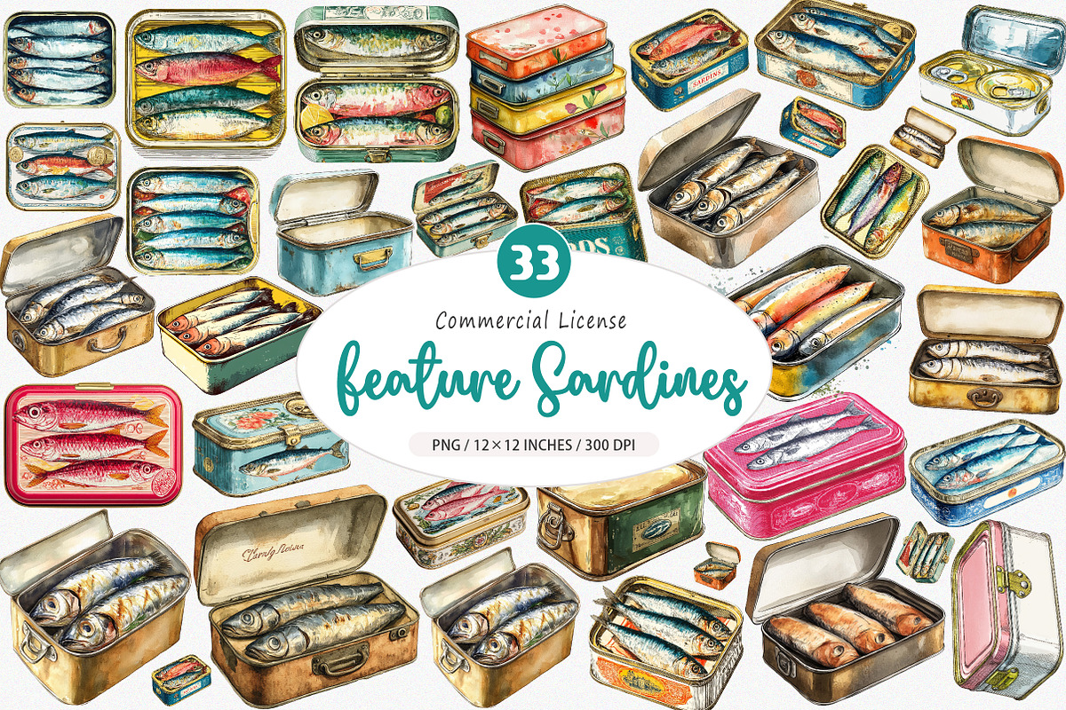 Feature Retro Sardines Sublimation, an Illustration by SinaCreation (Photo 1 of 5)