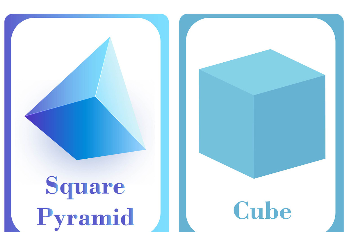 Shapes & 3D Flash Cards Set, a Card Template by DigitalsDesigns (Photo 3 of 4)