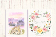 Hello Spring Watercolor ClipArt, an Animal Illustration by whiteheartdesign (Thumbnail 24 of 24)
