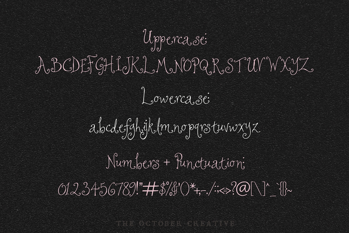 Rosewilt Swirly Fairytale Font, a Serif Font by The October Creative (Photo 2 of 9)