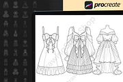 120 Procreate Dress Stamps, a Brush Add-On by DrawingStoryShop (Thumbnail 6 of 6)