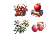 Watercolor Apple Clipart, an Illustration by Designworld (Thumbnail 4 of 5)