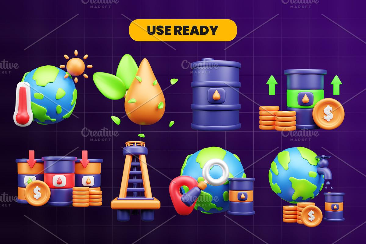 Oil and Gas 3d Icon Pack, an Object 3D Model by Ui Stock (Photo 3 of 6)