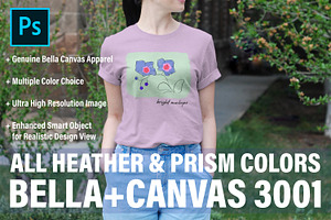 Bella Canvas 3001 Prism Mockup