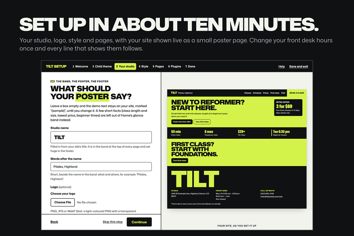 Pilates Studio WordPress Theme, a WordPress Template by Lavanta (Photo 3 of 11)