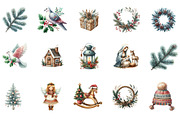 Watercolor Neutral Christmas Clipart, an Illustration by Designworld (Thumbnail 4 of 6)