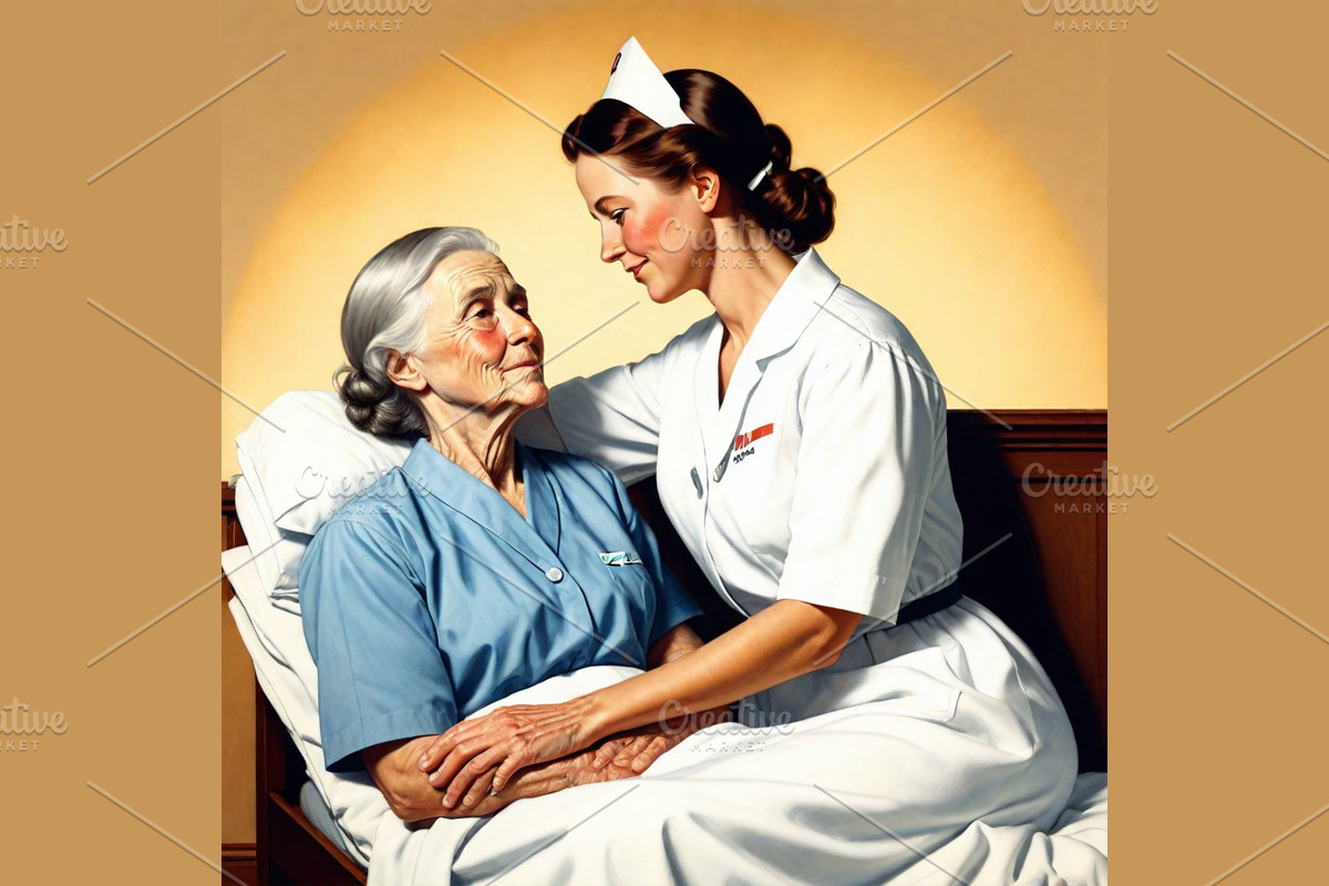 Nurse Art Midjourney Prompts, a Background Graphic by Design Laz (Photo 2 of 7)