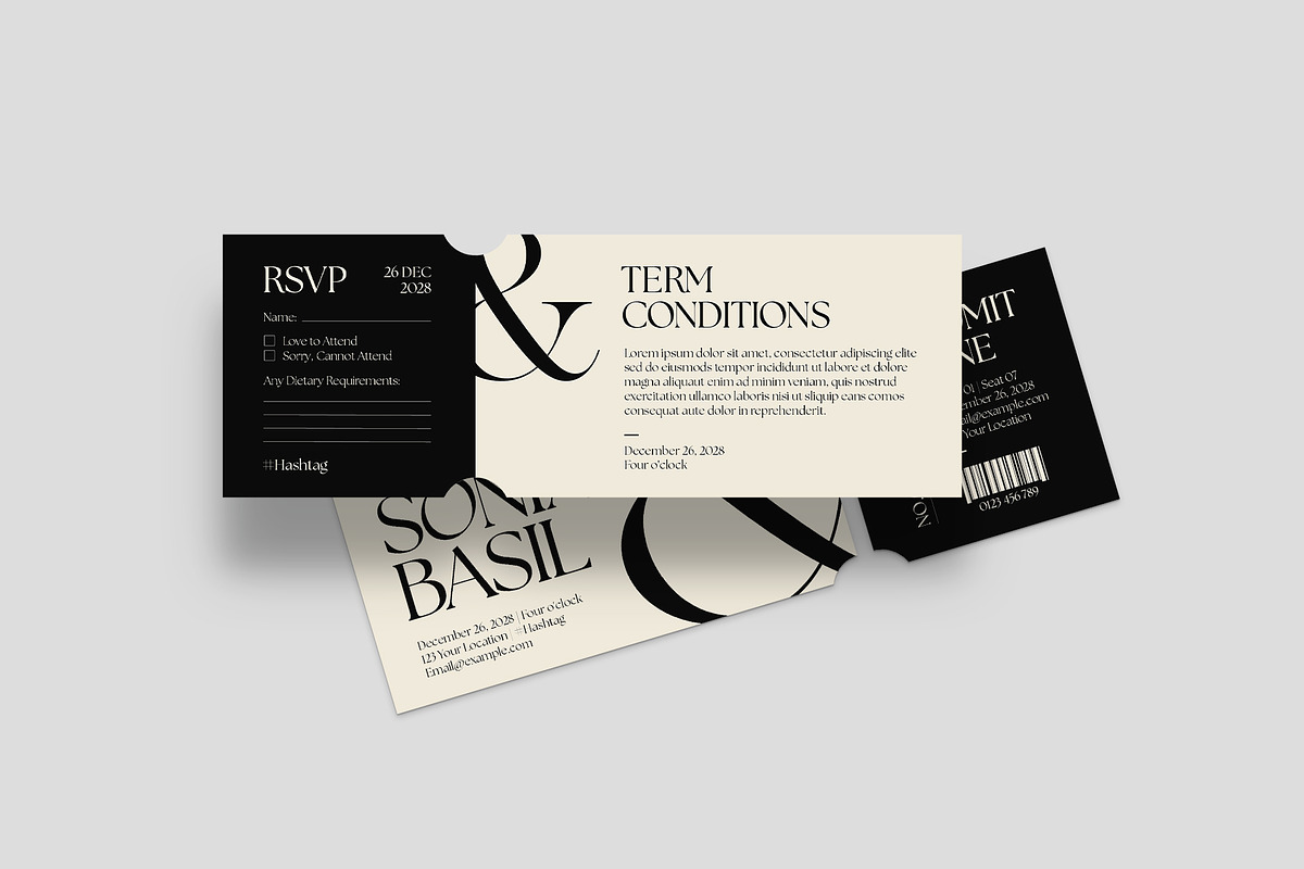 Wedding Ticket Template, an Invitation Template by BrandPacks (Photo 5 of 6)