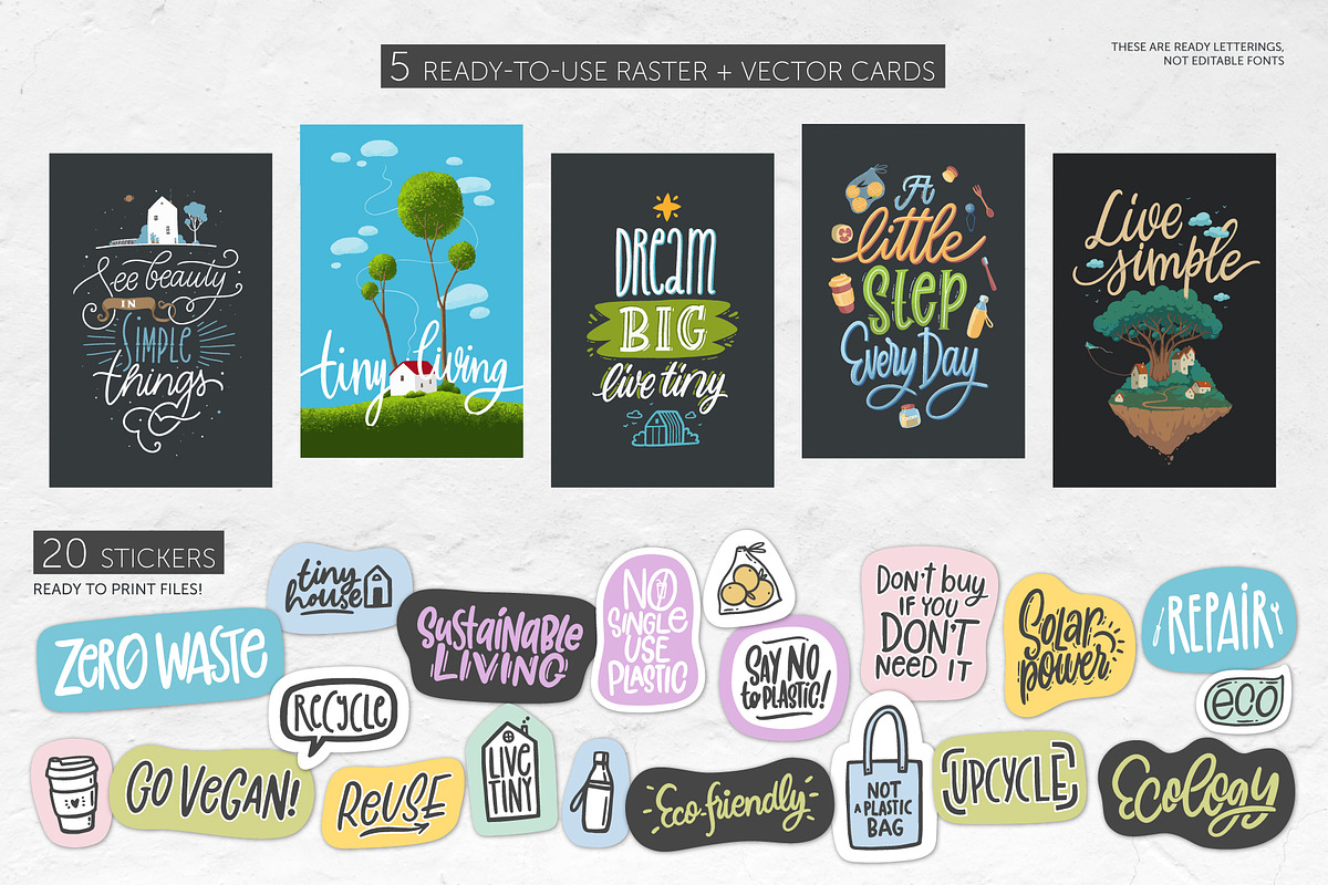 Zero waste & Eco living Pack, an Illustration by Nina's Illustration Shop (Photo 2 of 8)