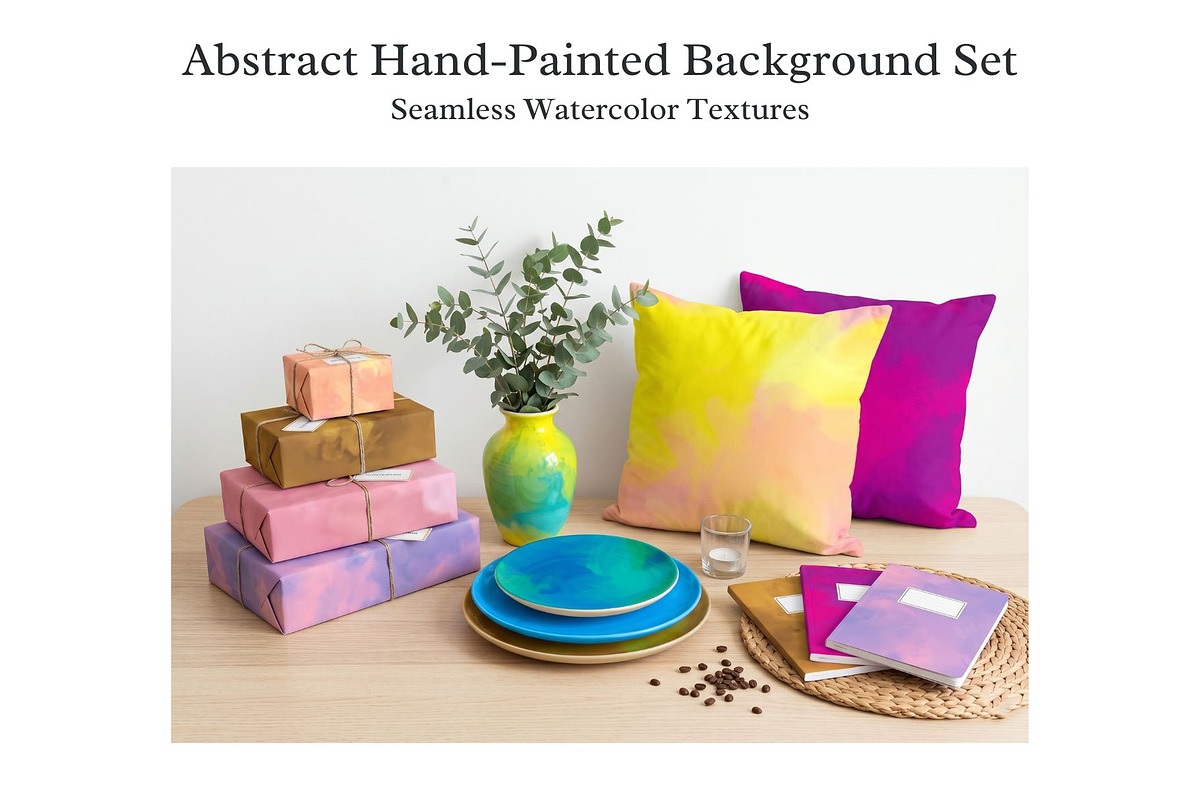 10 Seamless Watercolor Textures, a Pattern Graphic by AMMi (Photo 4 of 5)