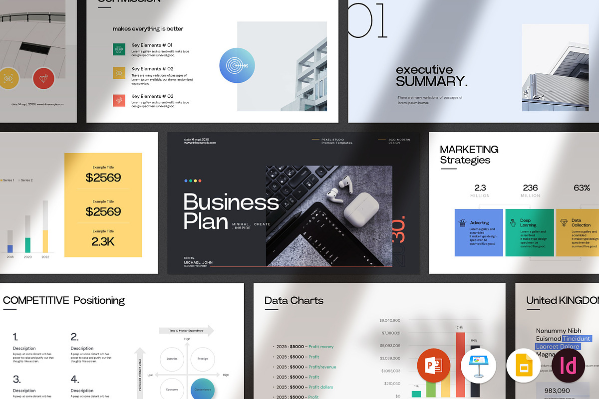 Business Plan PowerPoint Template, a Presentation Template by GoldenPixelStudio (Photo 6 of 29)