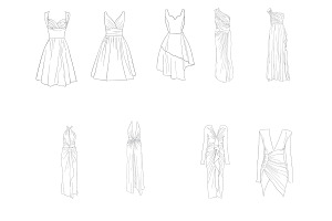 Dresses Set 1 Procreate Brush Stamps