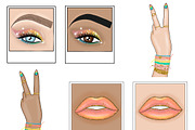 Hello Summer Clipart, an Illustration by GlamArtZhanna (Thumbnail 2 of 4)