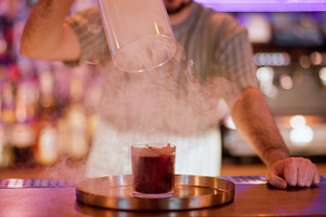 Bartender show drink glass smoke  gl, a Food & Drink Photo by Photo Drive Studio