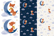 Cute fox vector. Fox pattern print, an Animal Illustration by StudioLondon (Thumbnail 1 of 5)