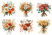 Autumn Wedding Flowers Bouquet Clipa, an Illustration by CreationArt (Thumbnail 3 of 5)