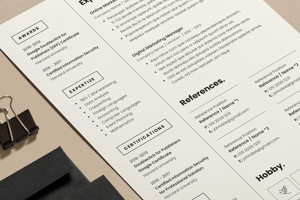 Resume Template Cv, a Resume Template by Estartshop (Photo 7 of 7)