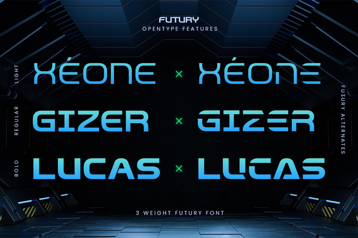 Futury - Modern Futuristic Display F, a Sans Serif Font by Afkari Studio (Photo 11 of 12)