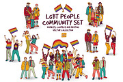 Vector LGBT people community set, a Person Illustration by Crowhouse (Thumbnail 2 of 2)
