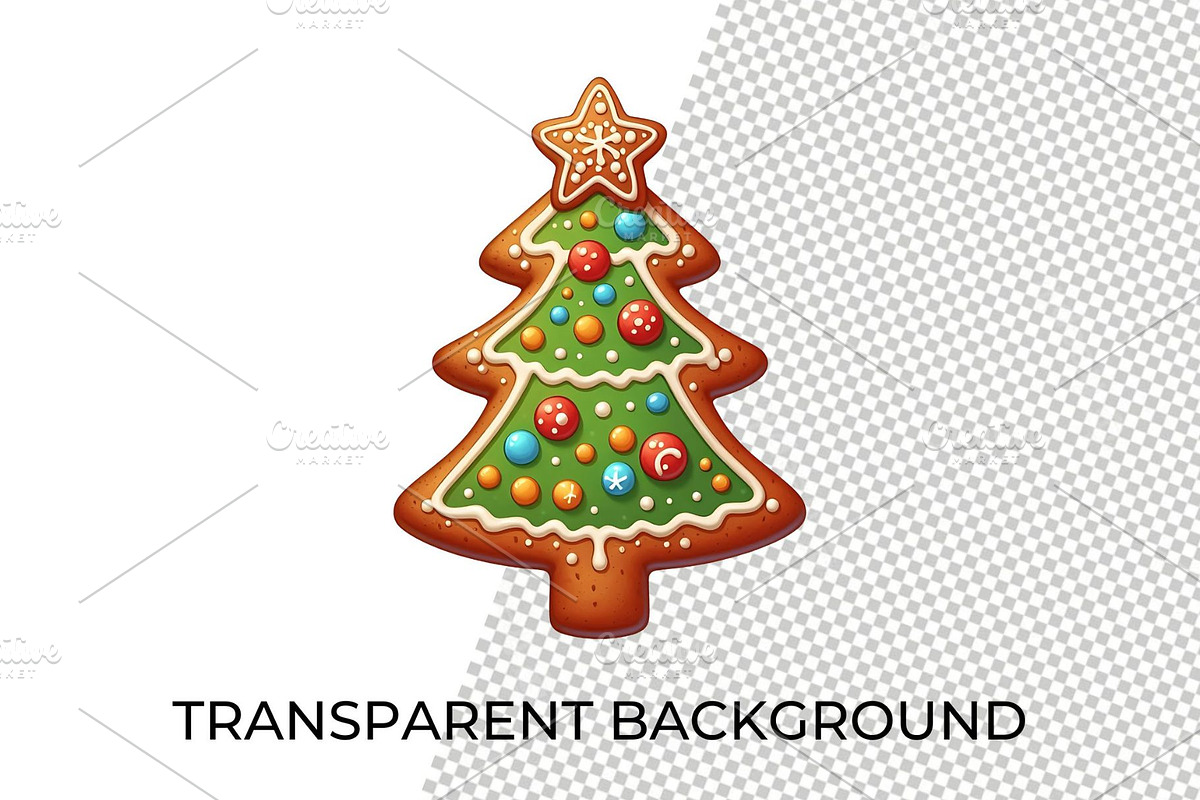 Christmas Gingerbread Clipart, a Seasonal Illustration by QM_ART (Photo 4 of 7)