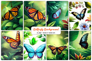 Realistic Butterfly Background