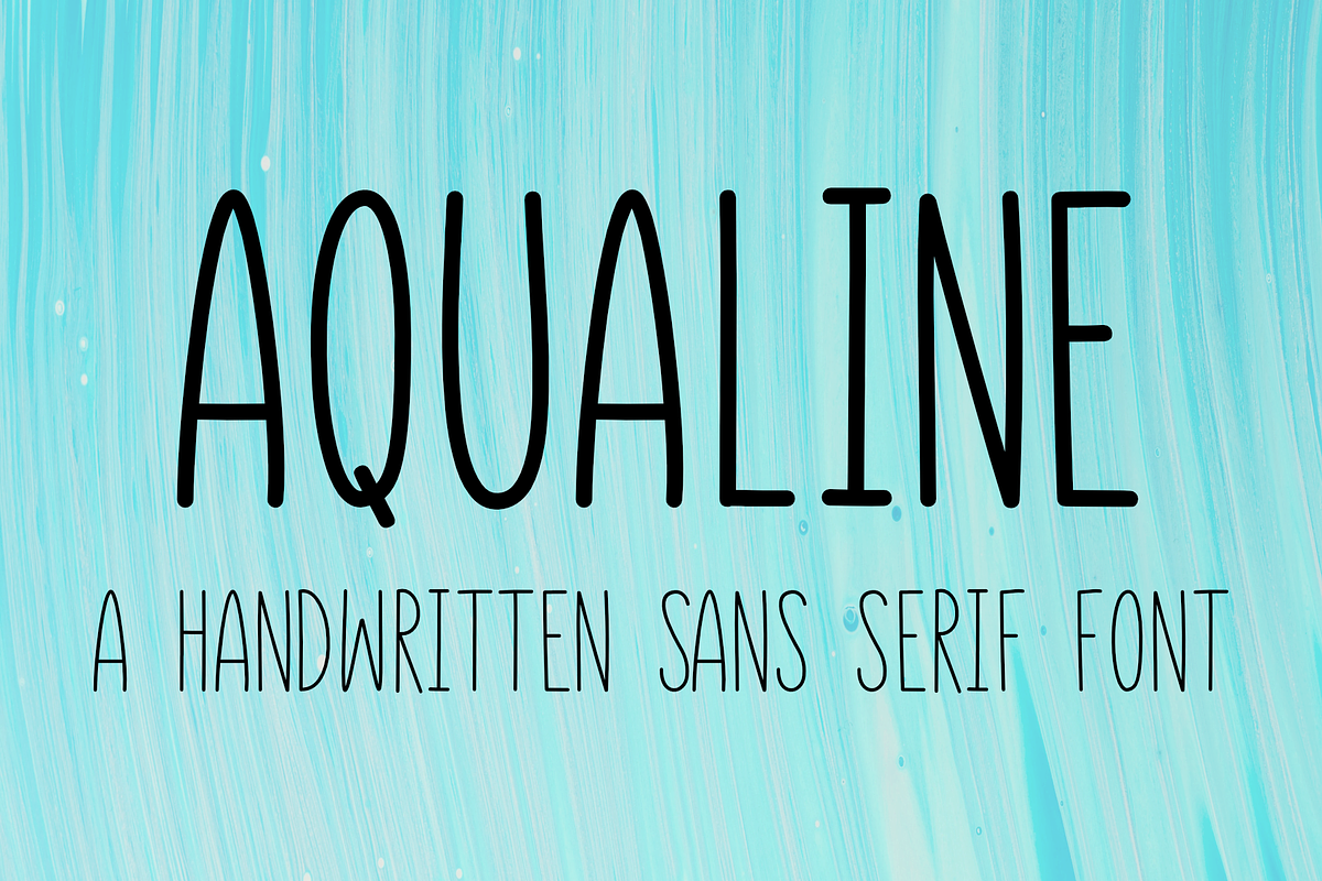 Aqualine | a handwritten font, a Sans Serif Font by Design av MAD (Photo 1 of 7)