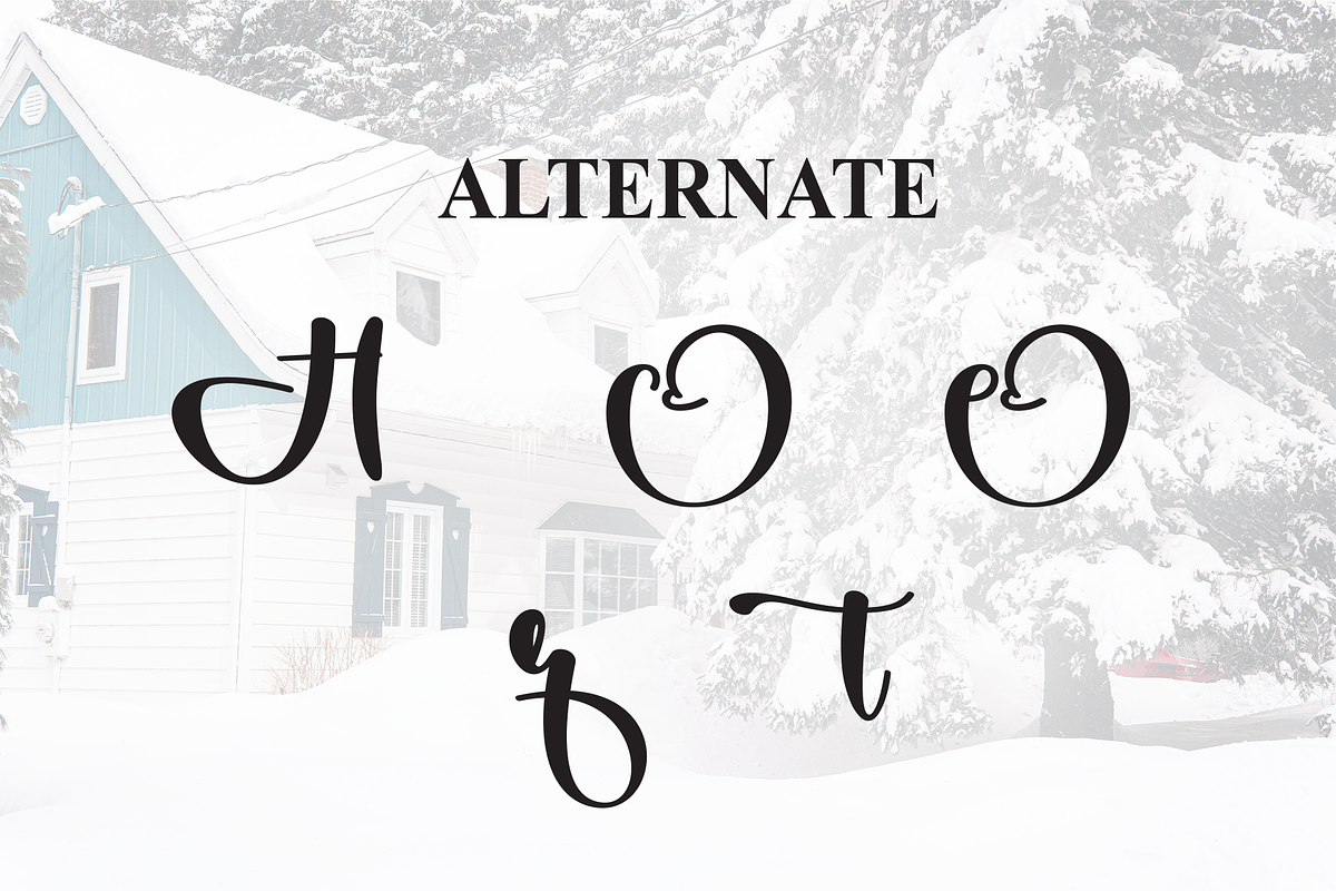Home Winter | Script Font, a Handwritten Font by Scratchones (Photo 8 of 9)