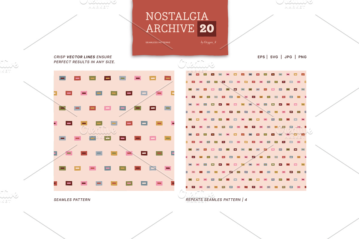 Nostalgia Archive. Seamless patterns, a Pattern Graphic by oxygen_8 (Photo 2 of 9)
