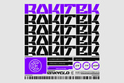 RAKITEK - Futuristic Display Font, a Sans Serif Font by Enxyclo Studio (Thumbnail 1 of 4)