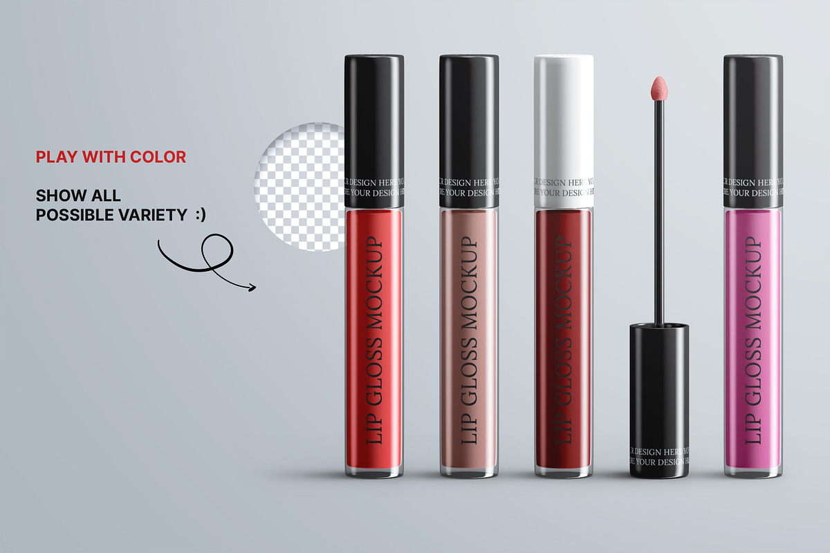 Cosmetic Make Up Lip Gloss Mockup, a Packaging Mockup by mocko (Photo 3 of 4)