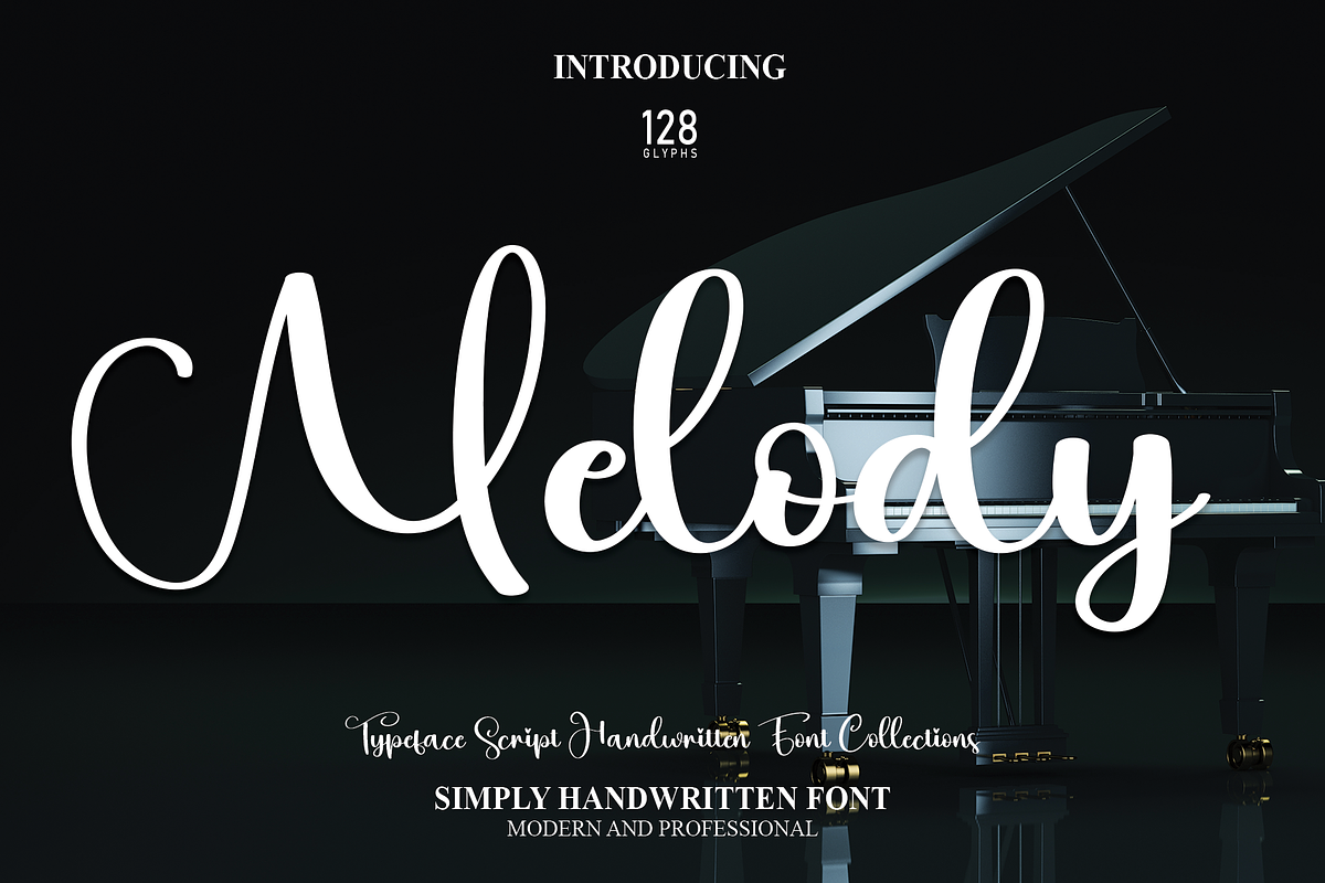 Melody | Script Font, a Script Font by Scratchones (Photo 1 of 8)