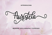 Auristela Script Font, a Script Font by Zulkhairi Lettering (Thumbnail 1 of 8)