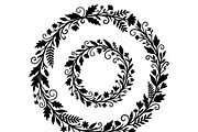 50 Elegant Floral Leaf Spiral Frame, a Decorative Illustration by Amazin_art (Thumbnail 12 of 25)