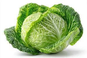 Fresh Green Savoy Cabbage Vegetable, a Photo by Pixeness Studio