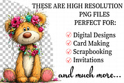Floral Spring Teddy Bear Clipart, an Illustration by Daily.Designs (Thumbnail 2 of 8)