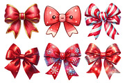 Red Coquette Christmas Bow Bundle, an Illustration by Daily.Designs (Thumbnail 4 of 5)