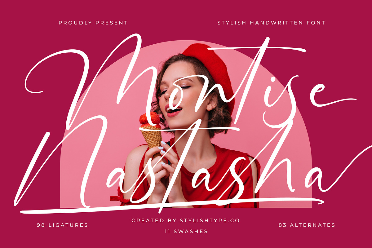 Montise Natasha Stylish Handwritten, a Script Font by stylishtype.co (Photo 1 of 20)