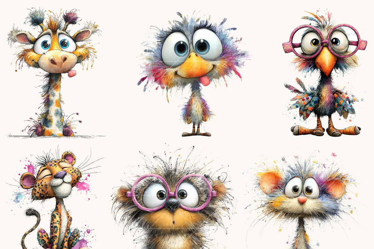 Quirky Funny Animals Clipart, an Animal Illustration by Design Scotch (Photo 2 of 8)