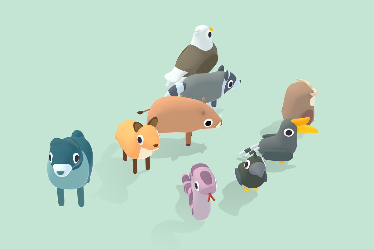Forest Animals - Quirky Series, an Animal 3D Model by Polydactyl (Photo 5 of 6)