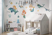 Mermaids watercolor collection, an Animal Illustration by Marina Ermakova (Thumbnail 13 of 16)