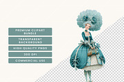 Quirky Baroque Character Clipart, a Person Illustration by BusyDaydesign (Thumbnail 6 of 9)