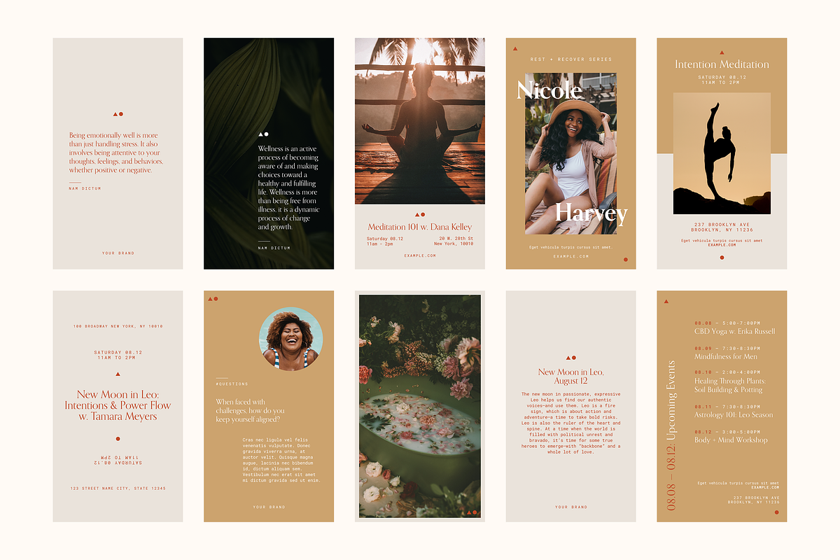 CALM Wellness Social Canva Pack, a Social Media Template by Providence Studio (Photo 7 of 7)