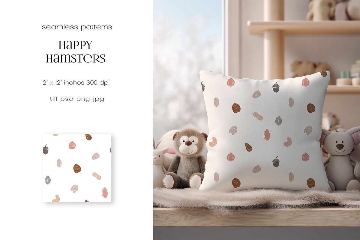 Seamless Kids Pattern Collection, a Pattern Graphic by PROTEA Watercolor Studio (Photo 8 of 13)