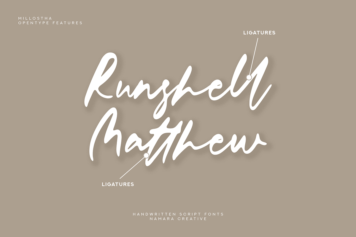 Millostha - Handwritten Script, a Script Font by Namara Creative Studio (Photo 7 of 12)